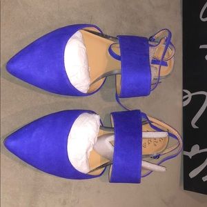 Banana Republic Neon Cobalt Abilene Flats sz 8